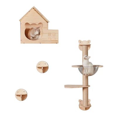 Moderný mačací strom od podlahy po strop